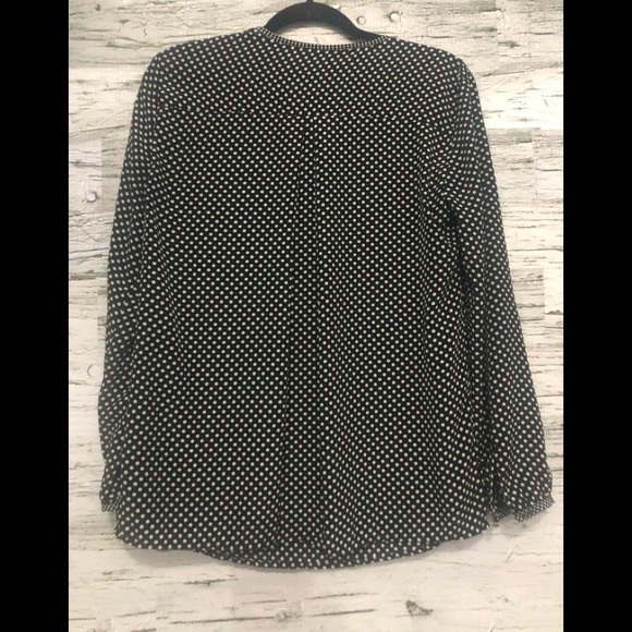 Zara Basic black and white polka dot split top - Picture 2 of 5
